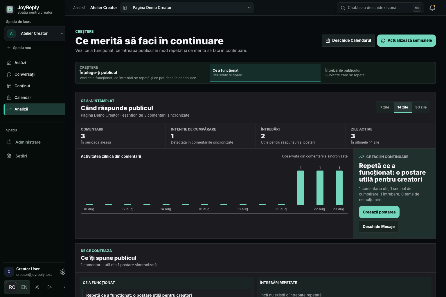 Analiză JoyReply cu ce s-a întâmplat, de ce contează și ce merită făcut în continuare
